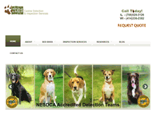 Tablet Screenshot of canineinspection.com